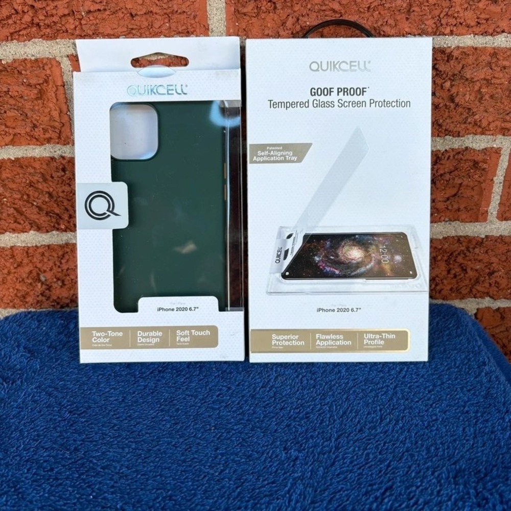 Quikcell iPhone 12 Pro Max Green Case + Tempered Glass Screen Protector*